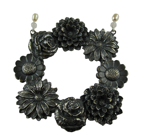 Midnight Garden - Black Garland Necklace